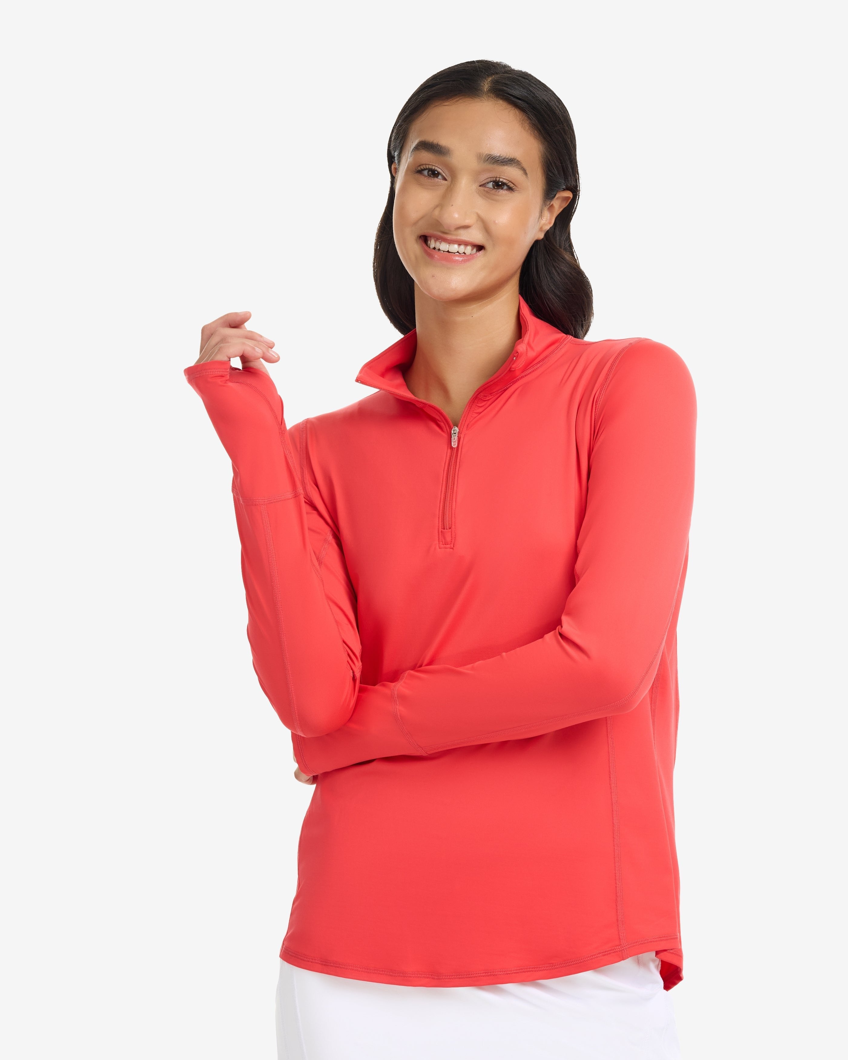 Mock Zip Top Relaxed
