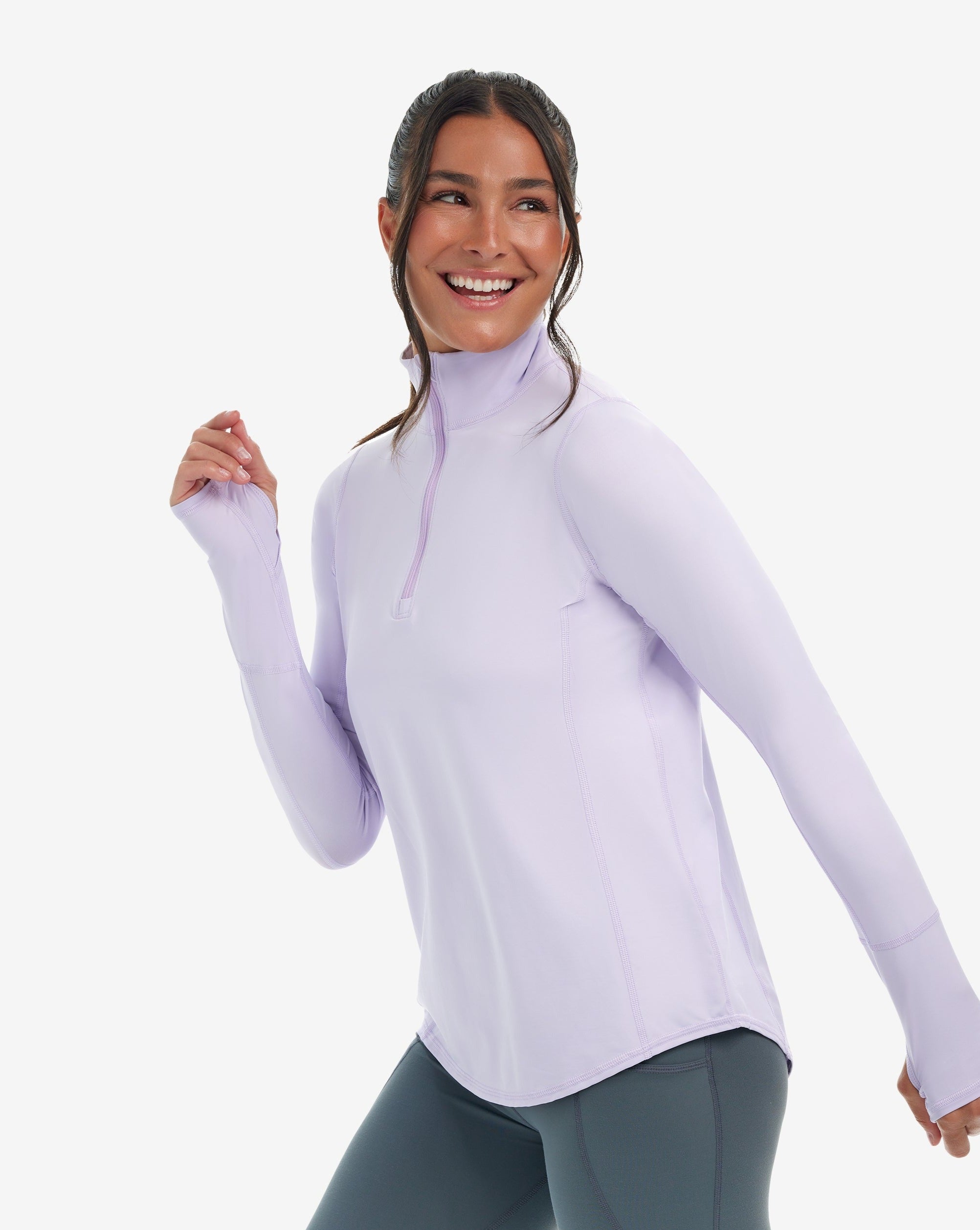 Mock Zip Top Relaxed