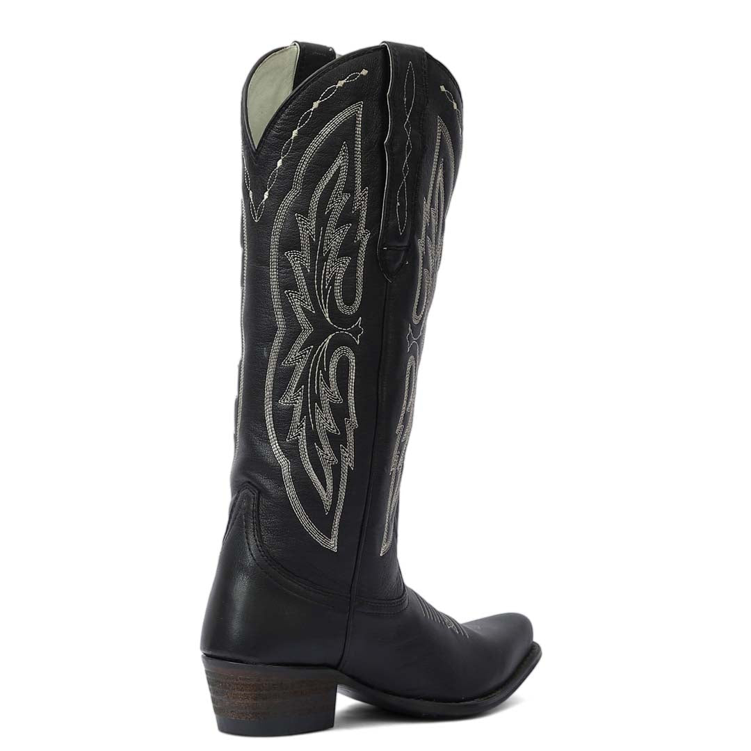 Cody Embroidered Leather Snip Toe Cowboy Boots