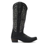 Cody Embroidered Leather Snip Toe Cowboy Boots