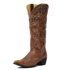 Cody Embroidered Leather Snip Toe Cowboy Boots
