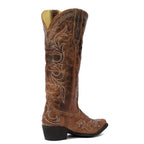 Cody Embroidered Leather Snip Toe Cowboy Boots
