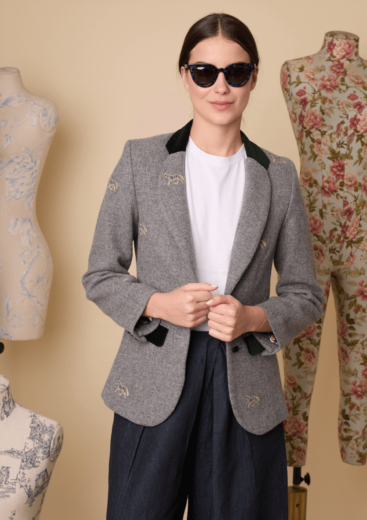 Cavaletti Blazer | Embroidered Italian Wool