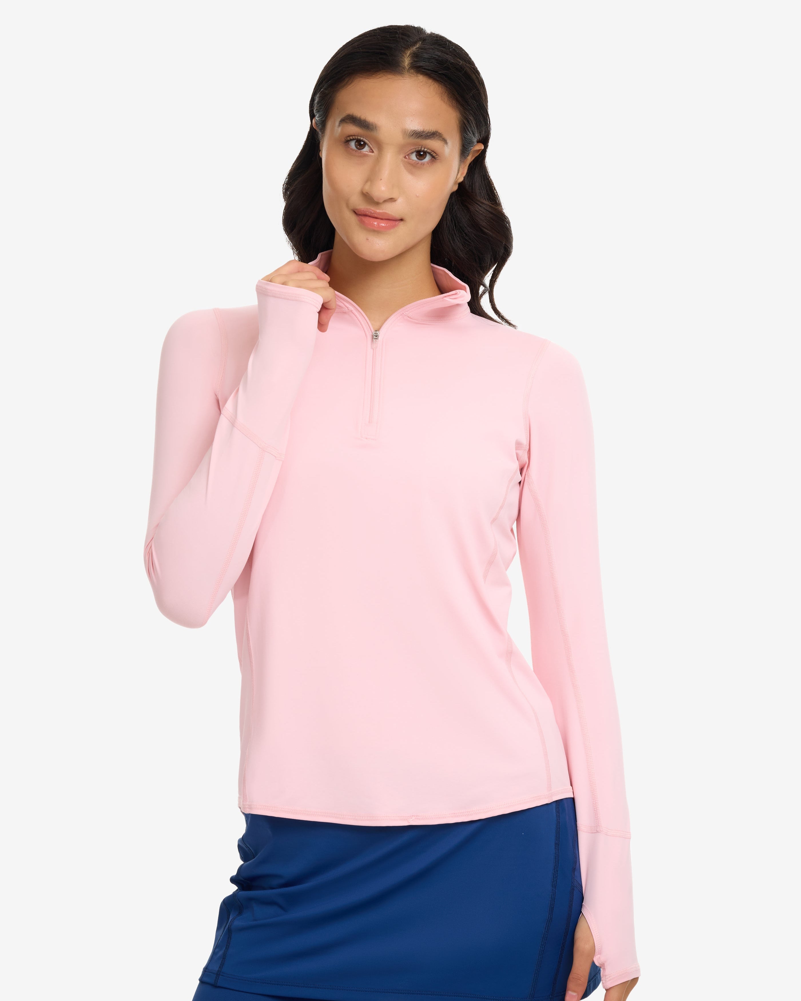 Mock Zip Top Relaxed