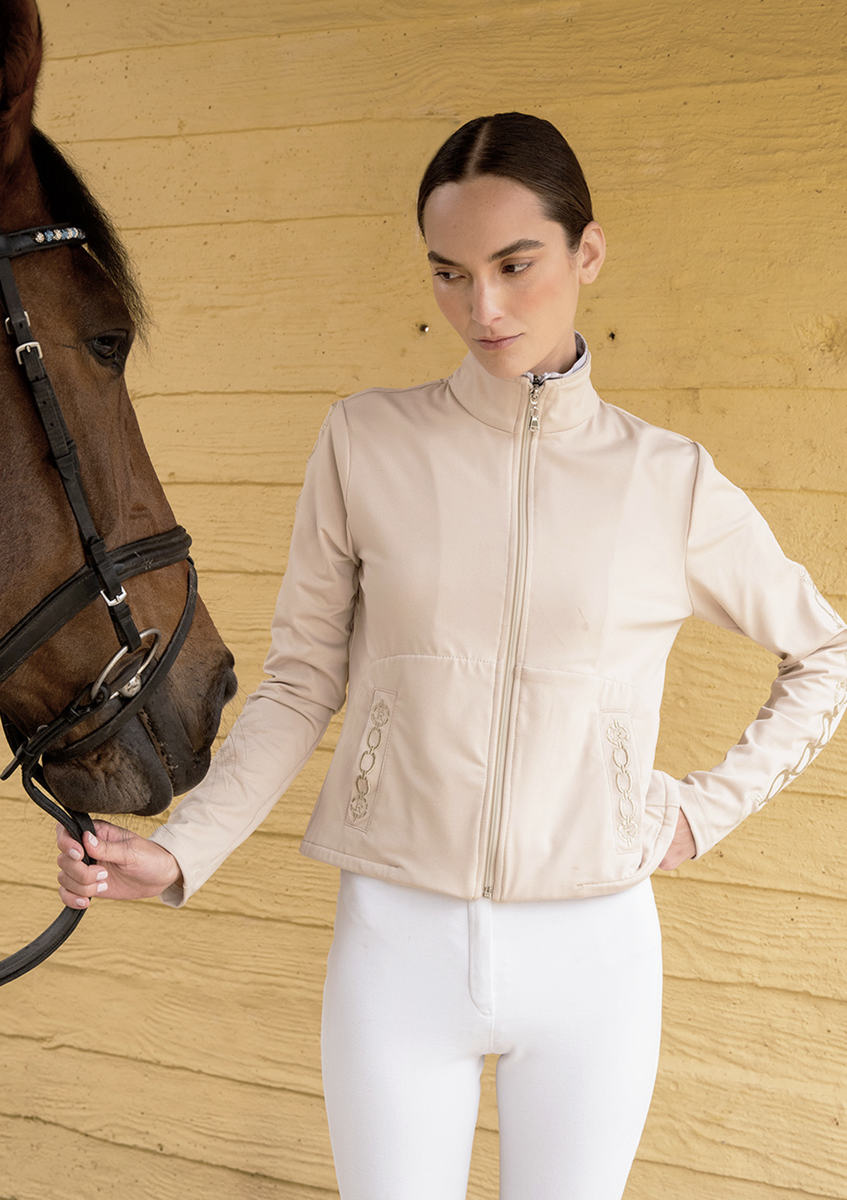 Equus Embroidered Zip Jacket