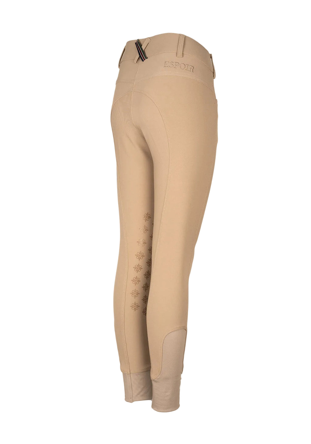 Beige riding pants on a white background