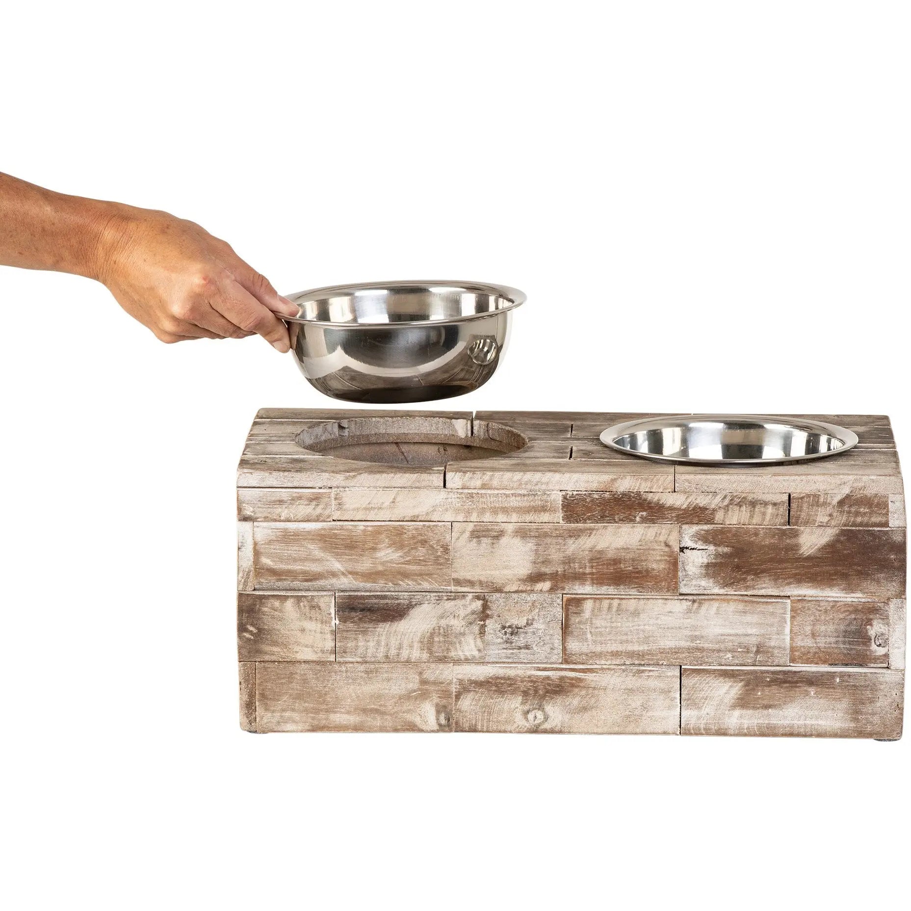 Huntley Pet Elevated Dog and Cat Double Bowl Feeder