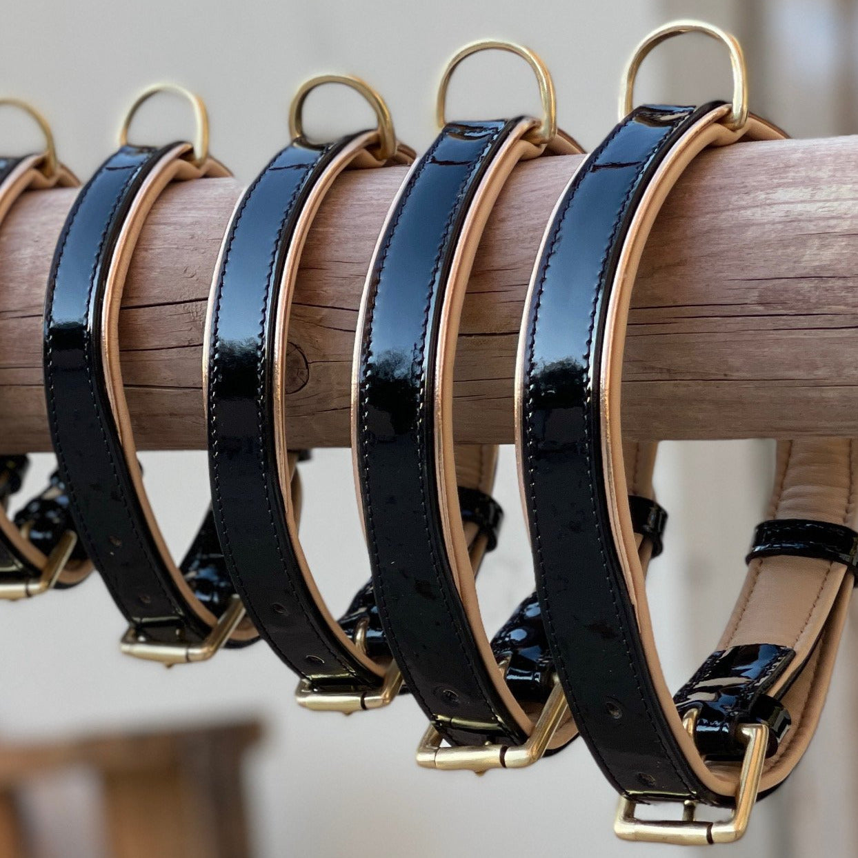 Black Patent Thea Dog Collar