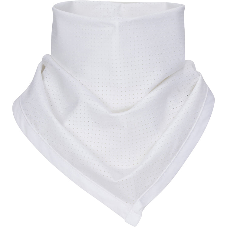 White neck gaiter on a white background