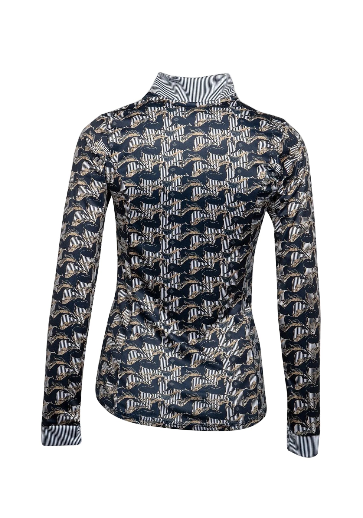 Running Horses Navy Quarter Zip Sun Shirt