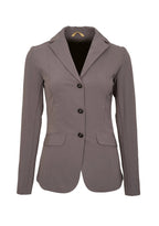 Mauve  blazer with a black shirt underneath on a white background