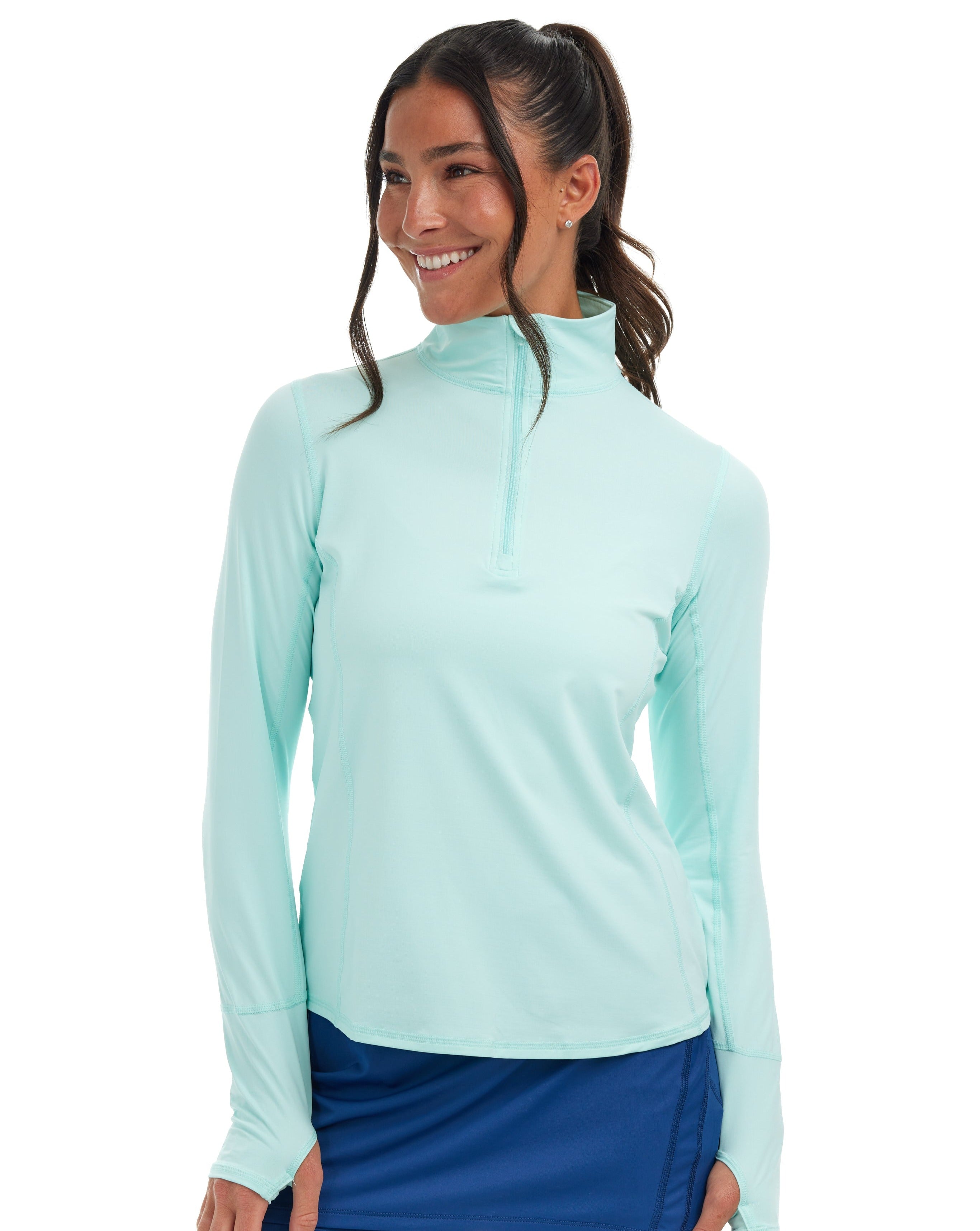 Mock Zip Top Relaxed