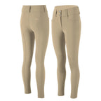 Pair of beige riding pants on a white background