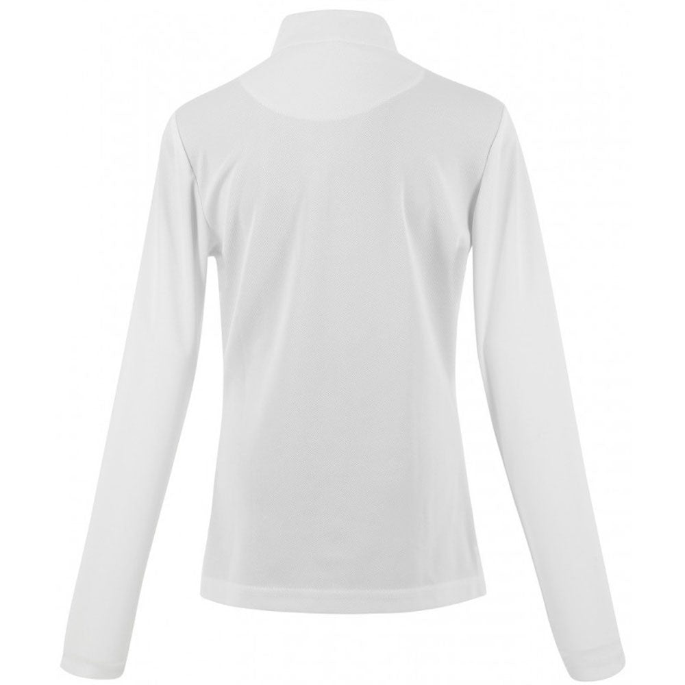White long-sleeve equestrian shirt