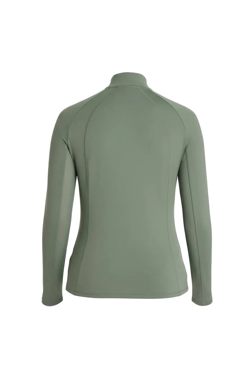 olive green long sleeve athletic top