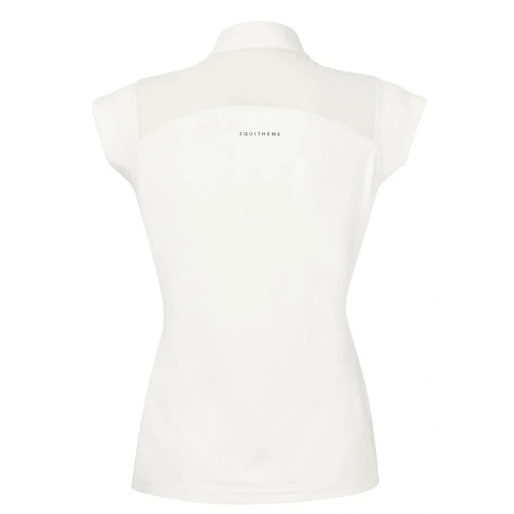 White sleeveless athletic top