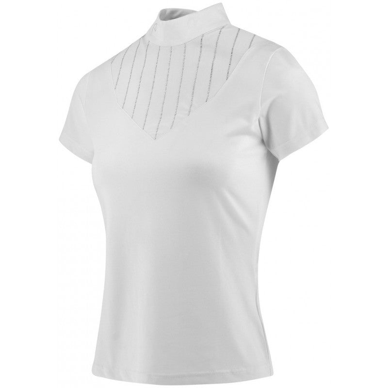White short-sleeve equestrian top