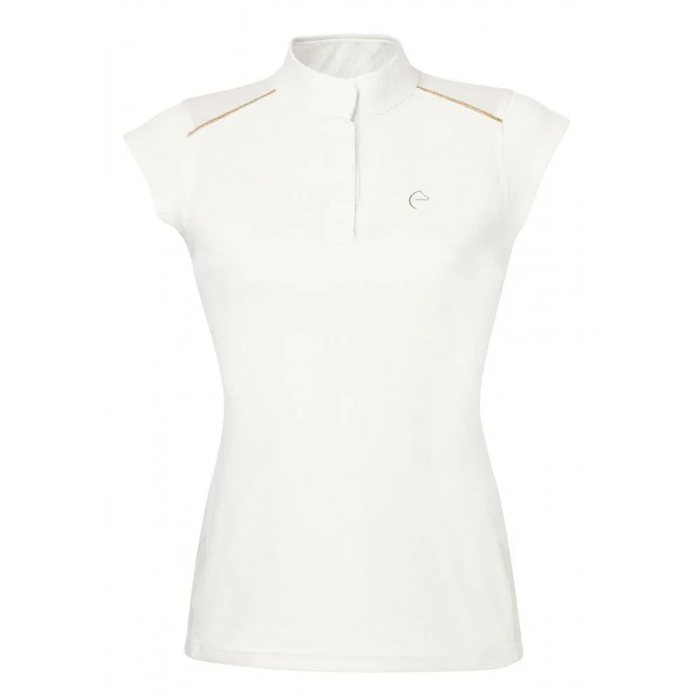 White sleeveless athletic top