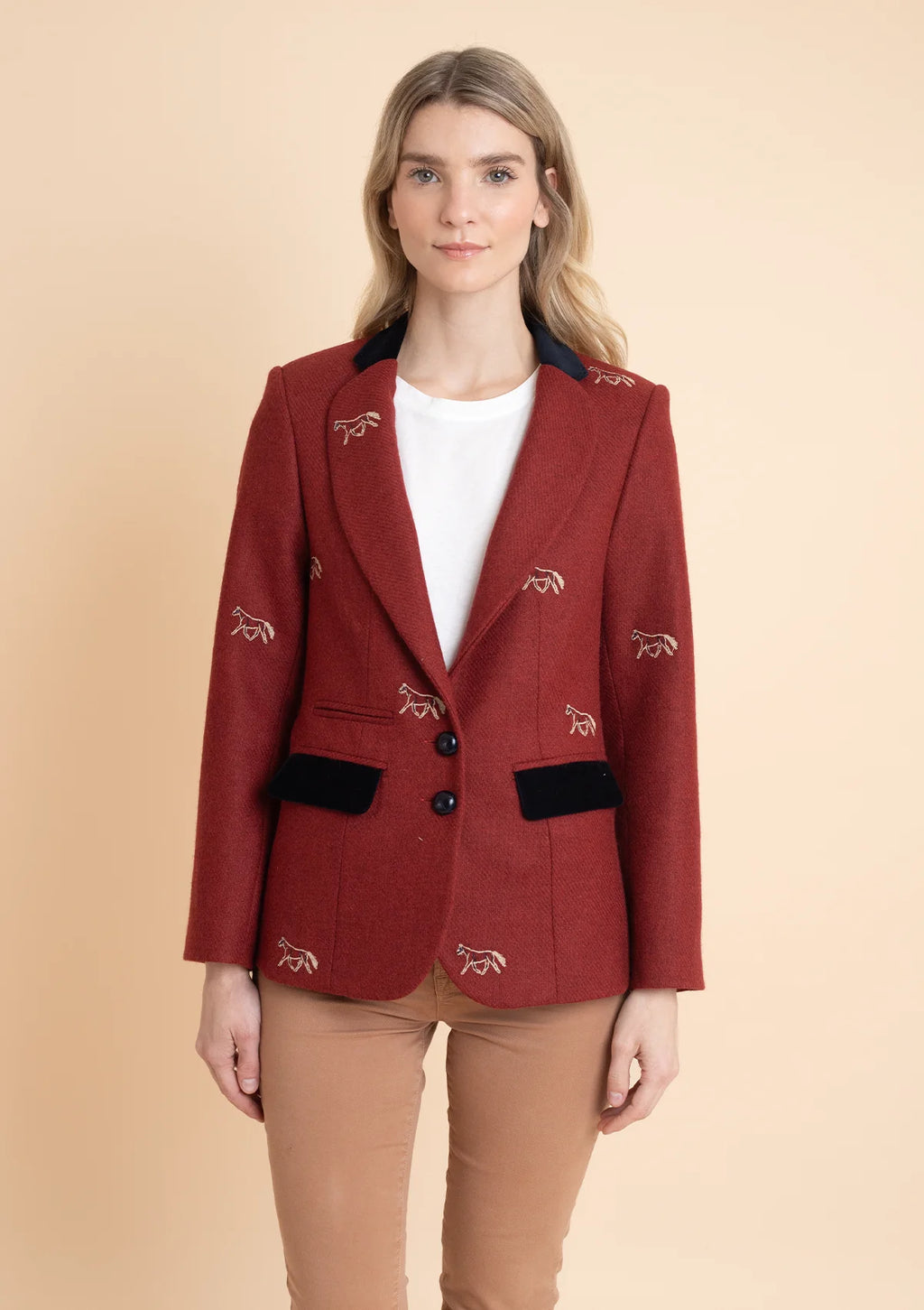 Cavaletti Blazer | Embroidered Italian Wool
