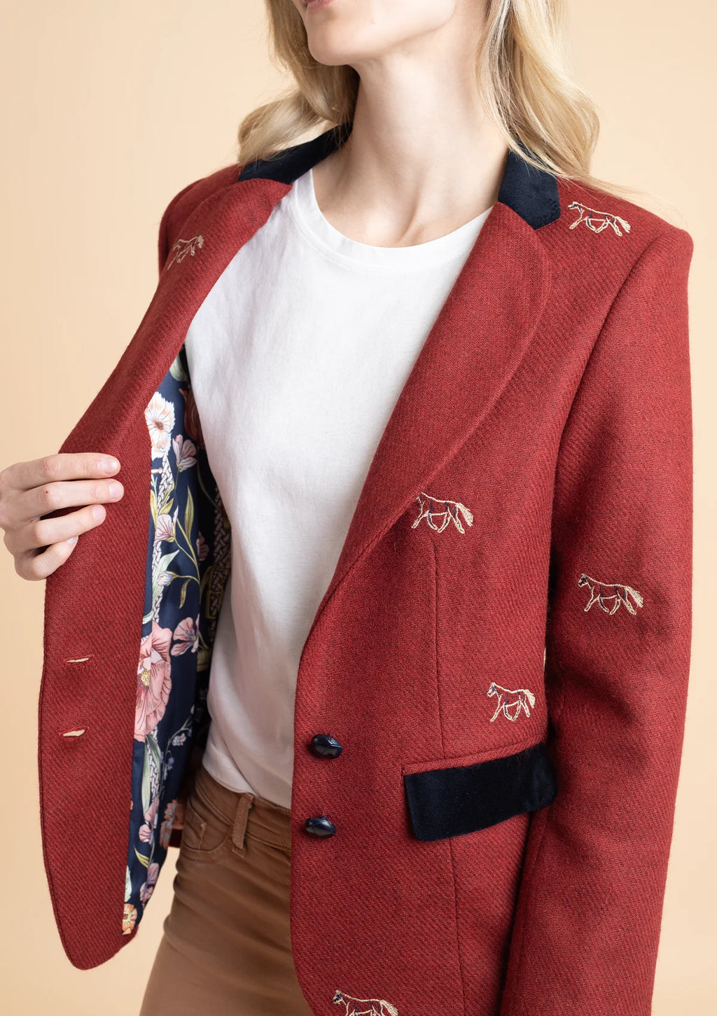 Cavaletti Blazer | Embroidered Italian Wool
