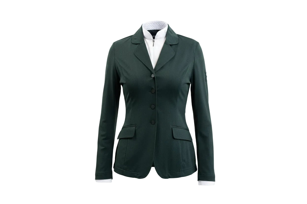 green perferated equestrian show jacket 