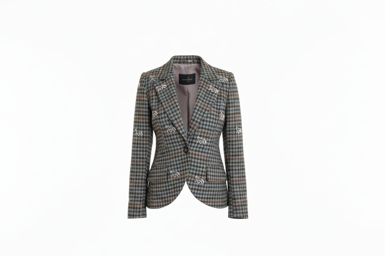 Scarlet Blazer - Embroidered Italian Wool