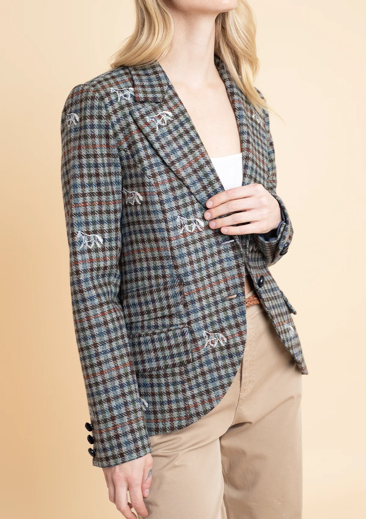 Scarlet Blazer - Embroidered Italian Wool